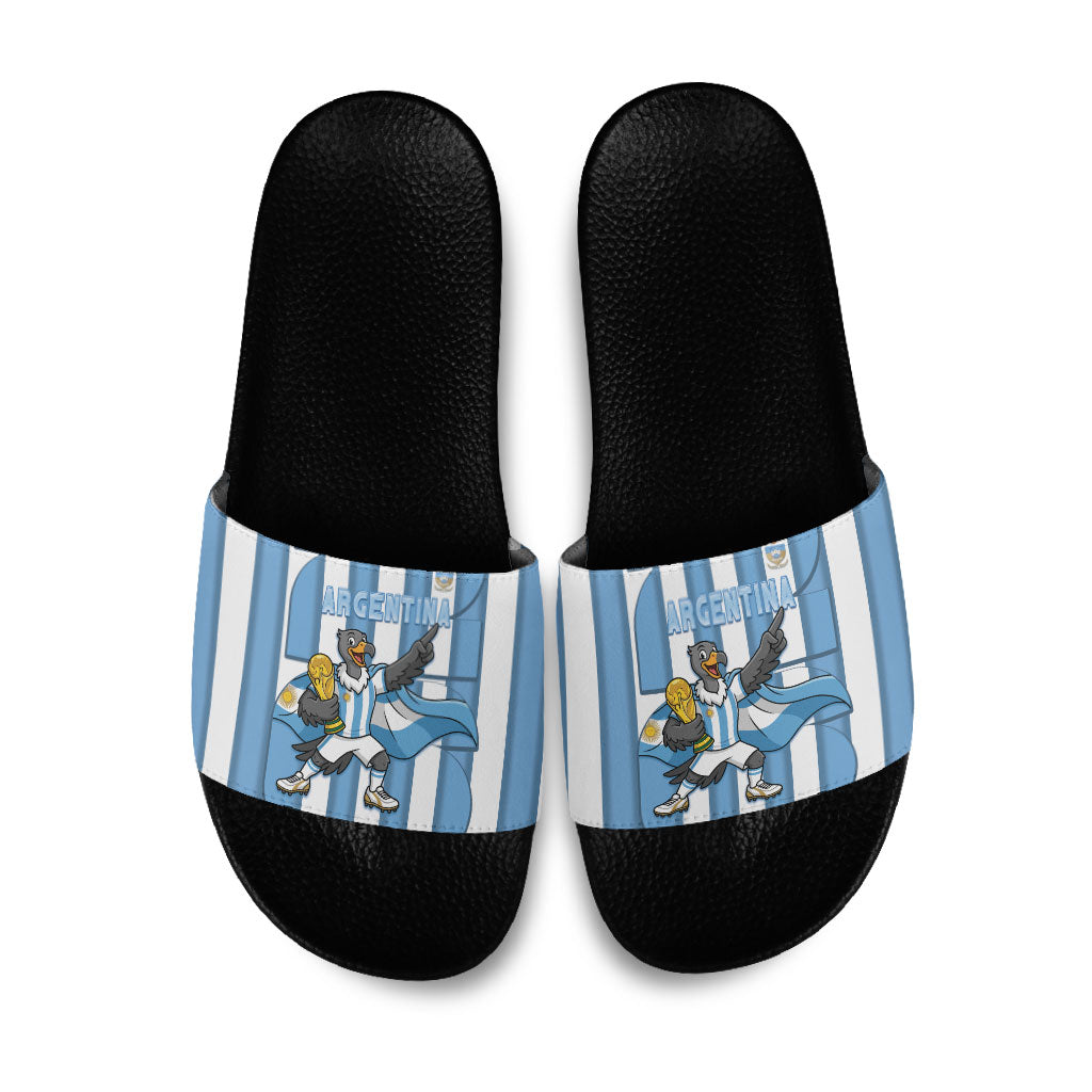 Argentina National Football Slide Sandals Andean Condor Trophy Sporty Style