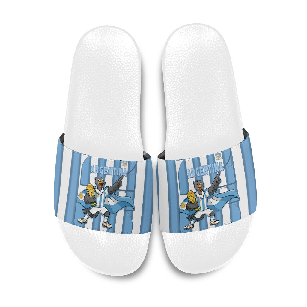 Argentina National Football Slide Sandals Andean Condor Trophy Sporty Style