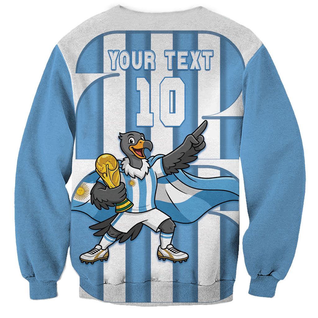 Argentina National Football Custom Sweatshirt Andean Condor Trophy Sporty Style