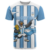Argentina National Football Custom T Shirt Andean Condor Trophy Sporty Style