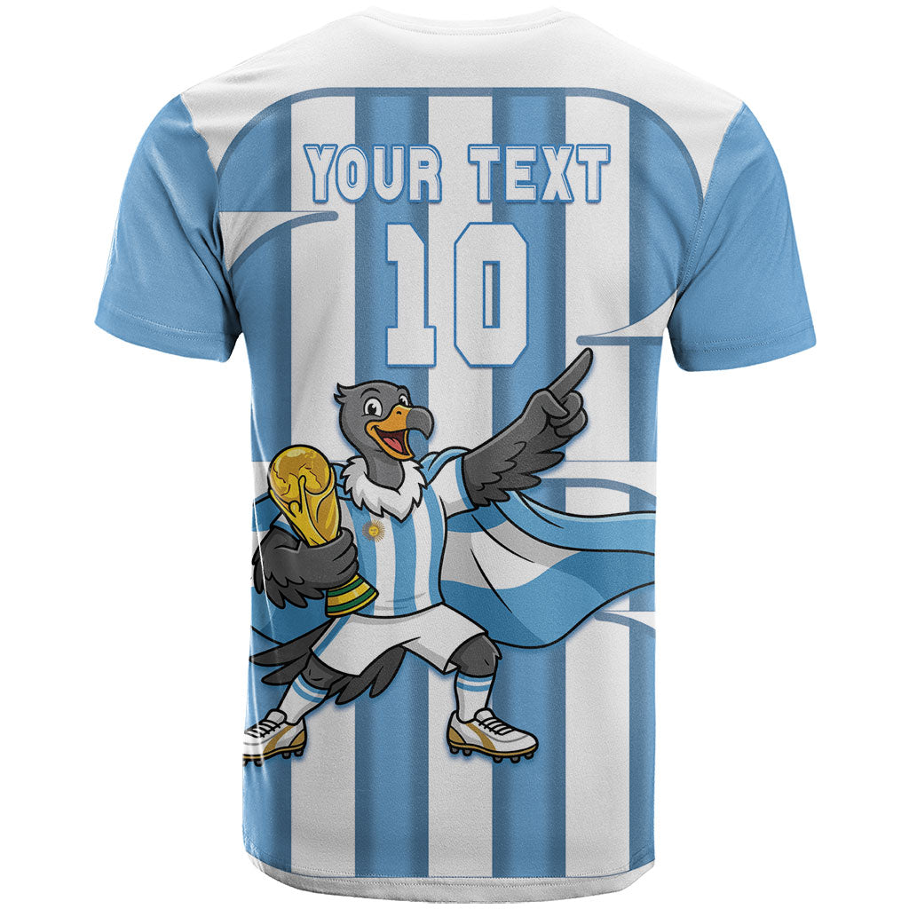 Argentina National Football Custom T Shirt Andean Condor Trophy Sporty Style
