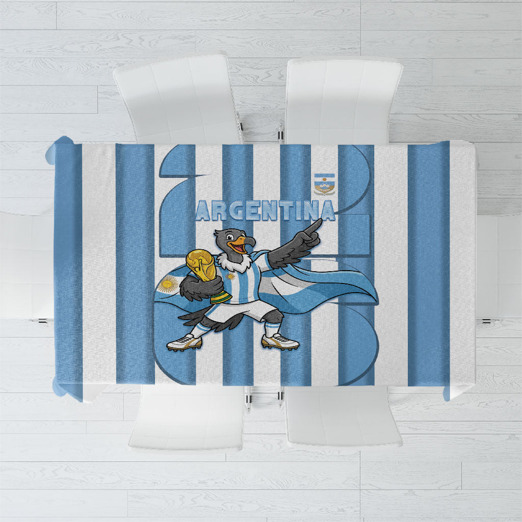 Argentina National Football Tablecloth Andean Condor Trophy Sporty Style