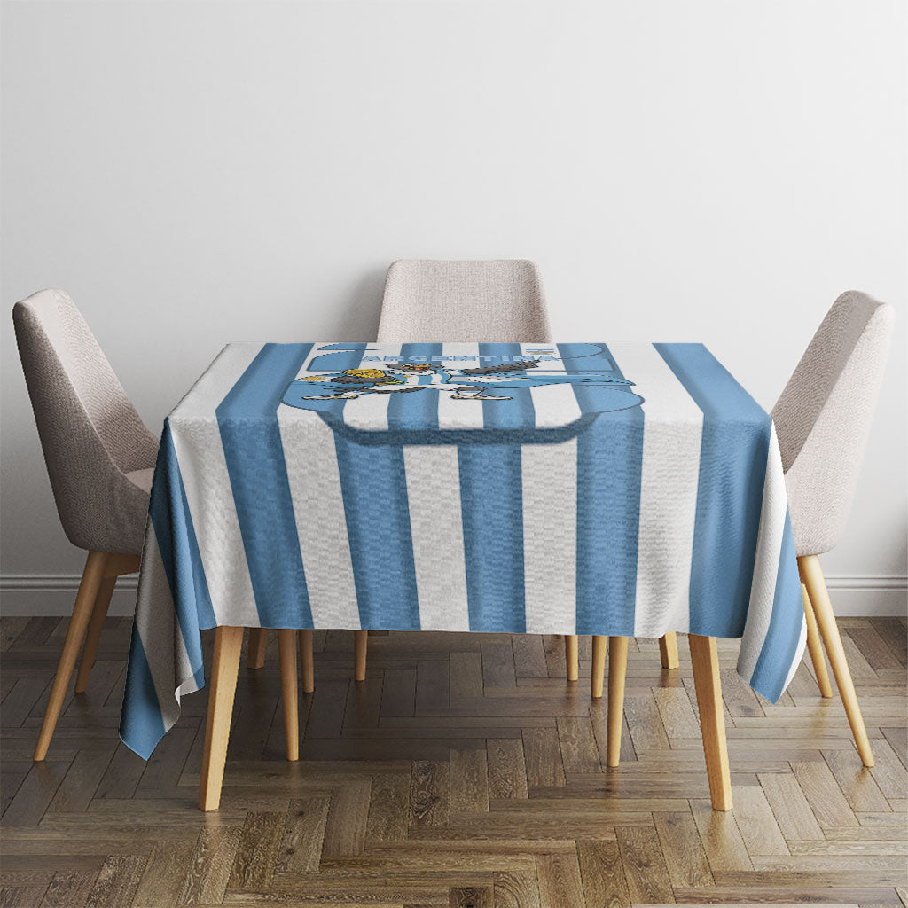 Argentina National Football Tablecloth Andean Condor Trophy Sporty Style