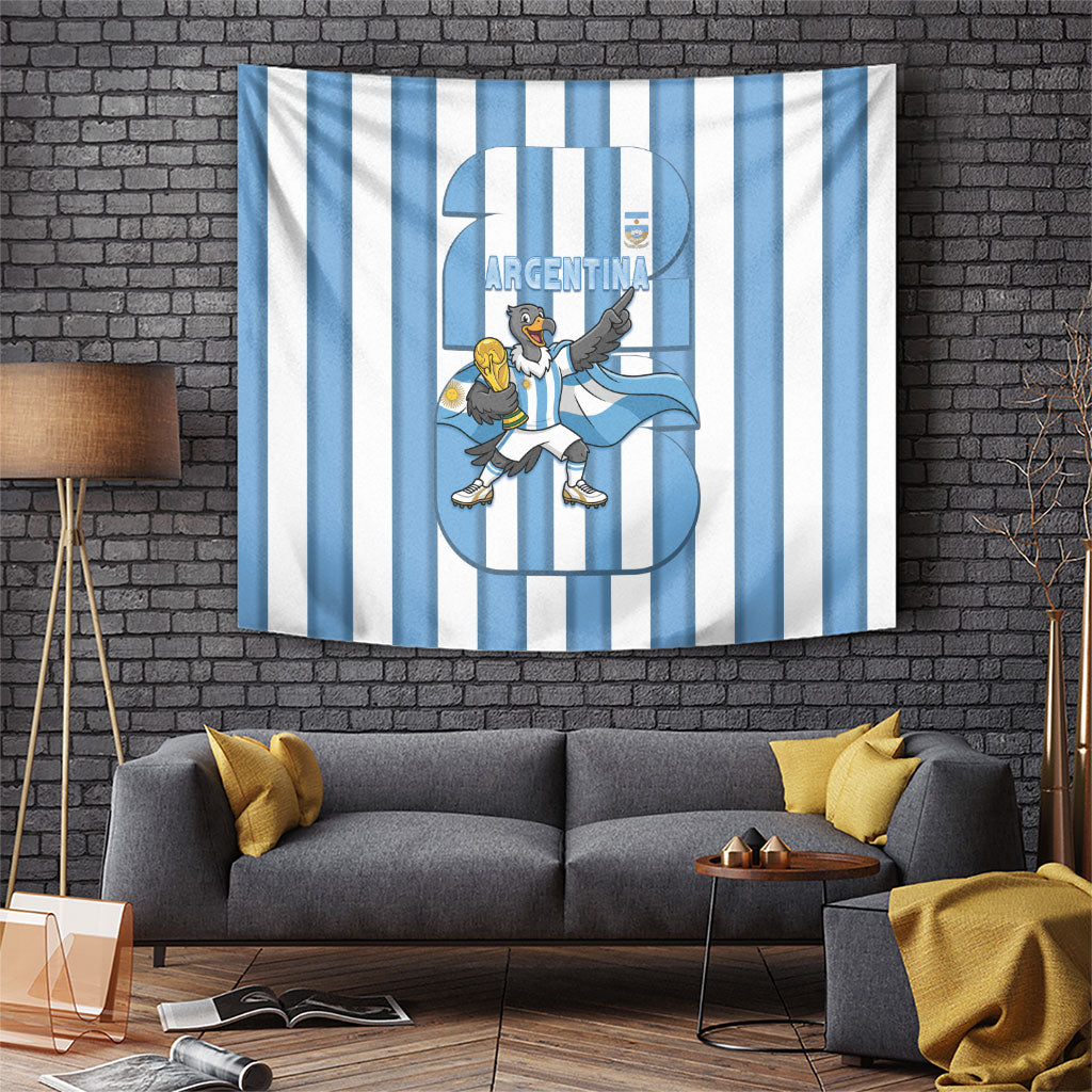 Argentina National Football Tapestry Andean Condor Trophy Sporty Style