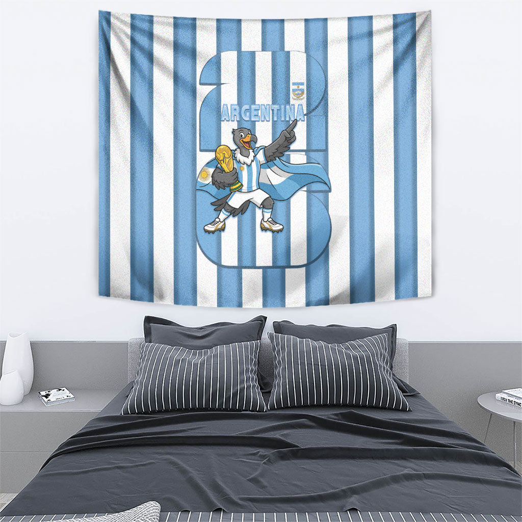 Argentina National Football Tapestry Andean Condor Trophy Sporty Style