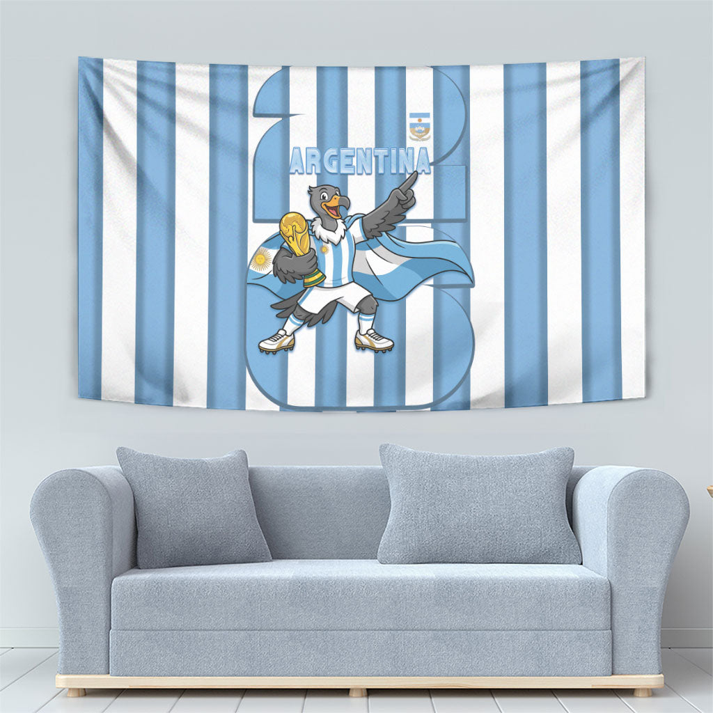 Argentina National Football Tapestry Andean Condor Trophy Sporty Style