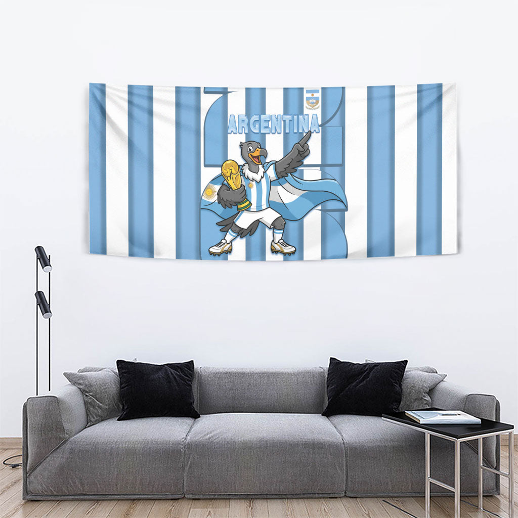 Argentina National Football Tapestry Andean Condor Trophy Sporty Style