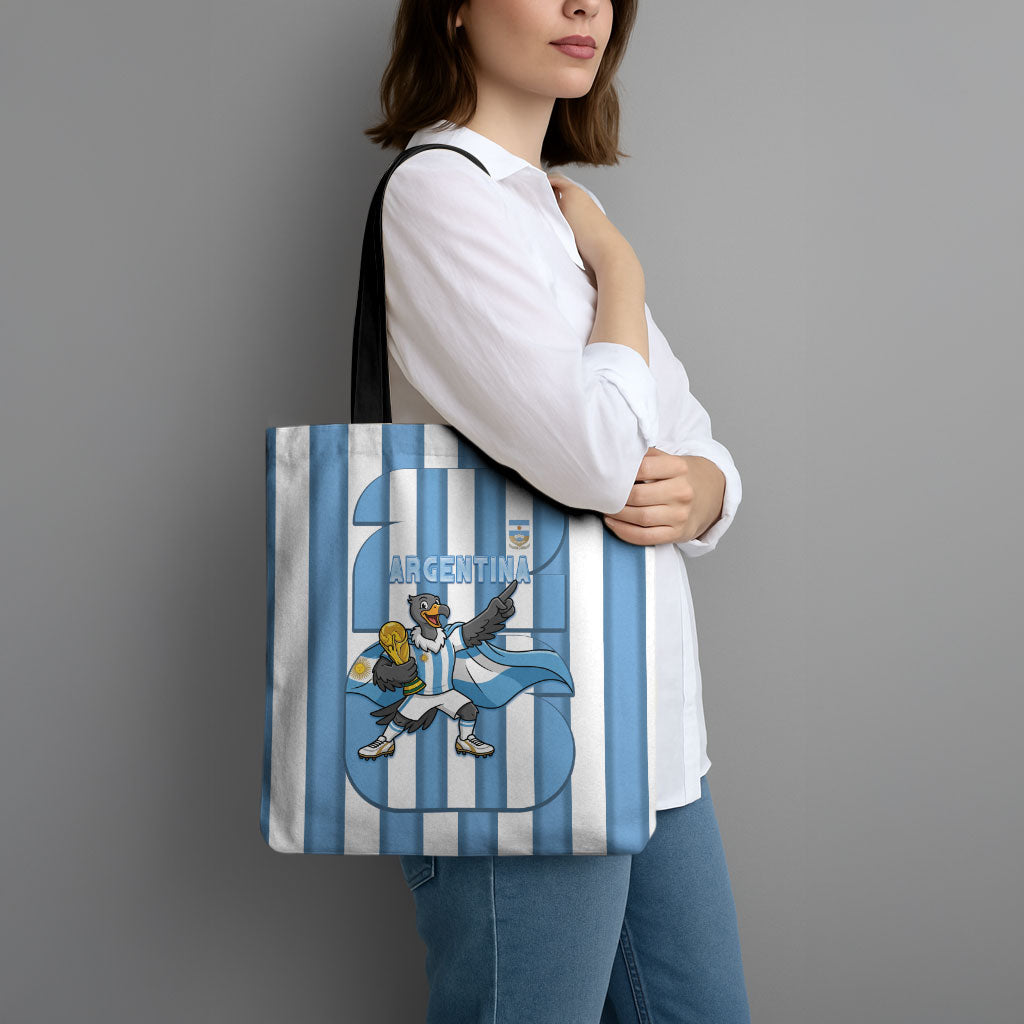 Argentina National Football Tote Bag Andean Condor Trophy Sporty Style