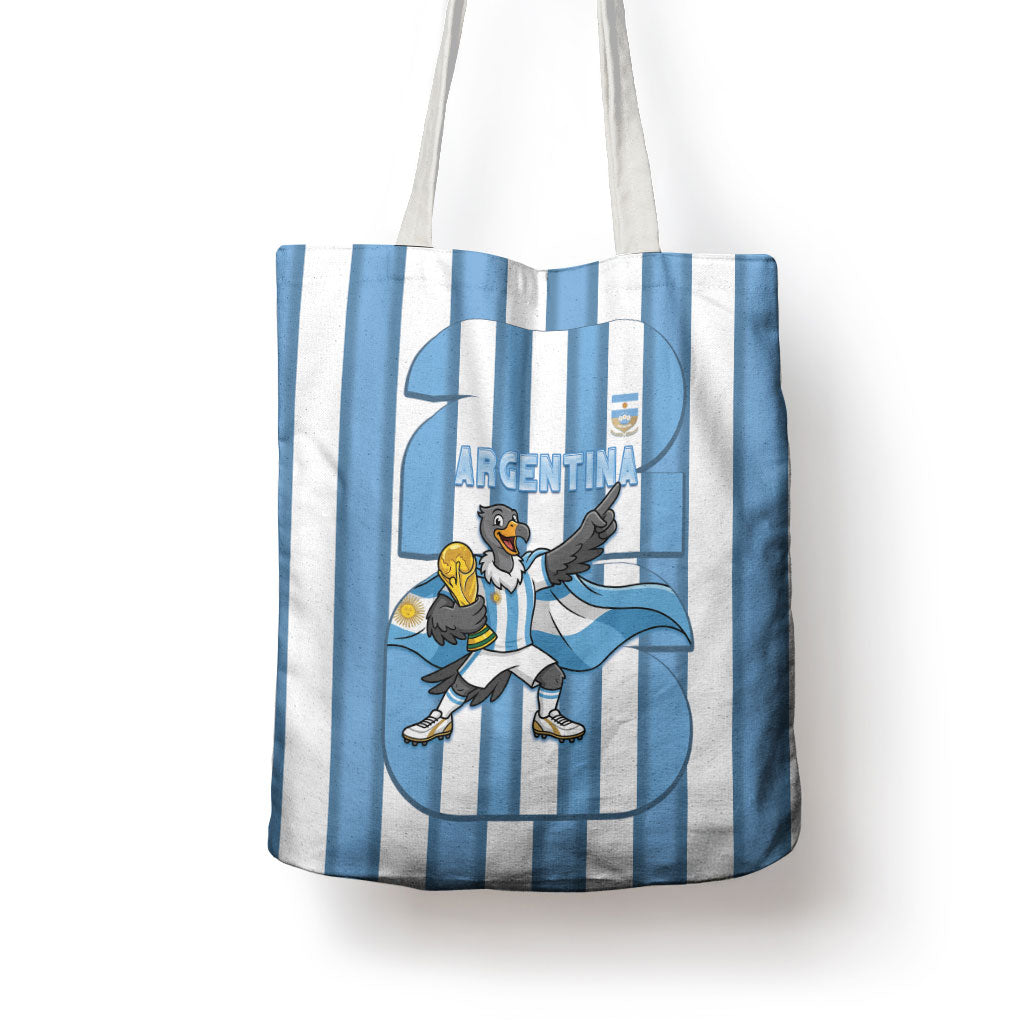 Argentina National Football Tote Bag Andean Condor Trophy Sporty Style
