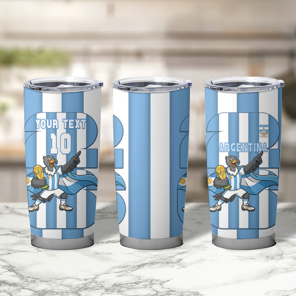 Argentina National Football Custom Tumbler Cup Andean Condor Trophy Sporty Style