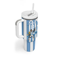 Argentina National Football Custom Tumbler With Handle Andean Condor Trophy Sporty Style
