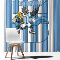 Argentina National Football Window Curtain Andean Condor Trophy Sporty Style
