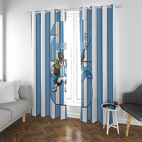 Argentina National Football Window Curtain Andean Condor Trophy Sporty Style