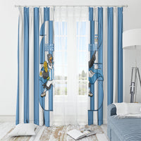 Argentina National Football Window Curtain Andean Condor Trophy Sporty Style