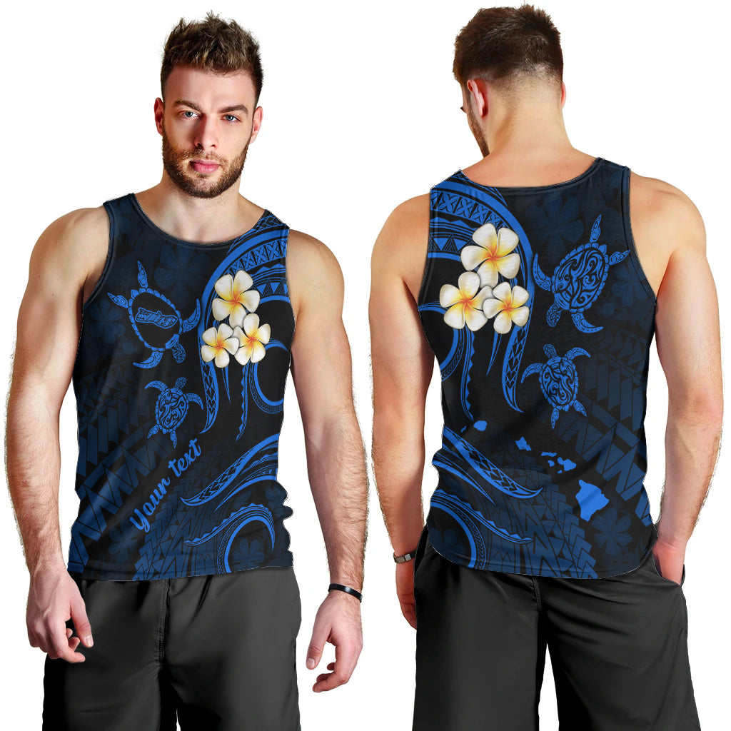 personalised-molokai-hawaii-men-tank-top-polynesian-tattoo-and-pacific-plumeria-blue-vibe