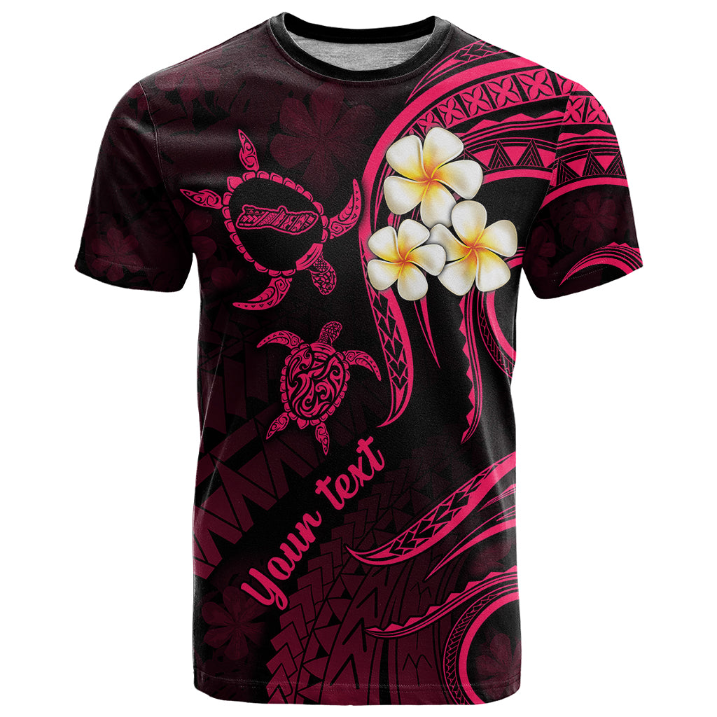 Personalised Molokai Hawaii T Shirt Polynesian Tattoo and Pacific Plumeria Pink Vibe - Wonder Print Shop