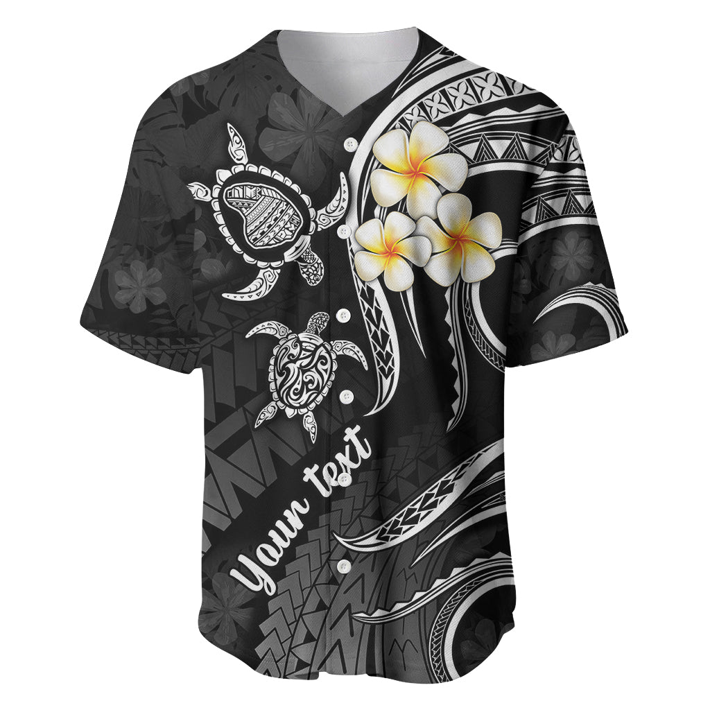 Personalised Lanai Hawaii Baseball Jersey Polynesian Tattoo and Pacific Plumeria White Vibe LT9 - Wonder Print Shop