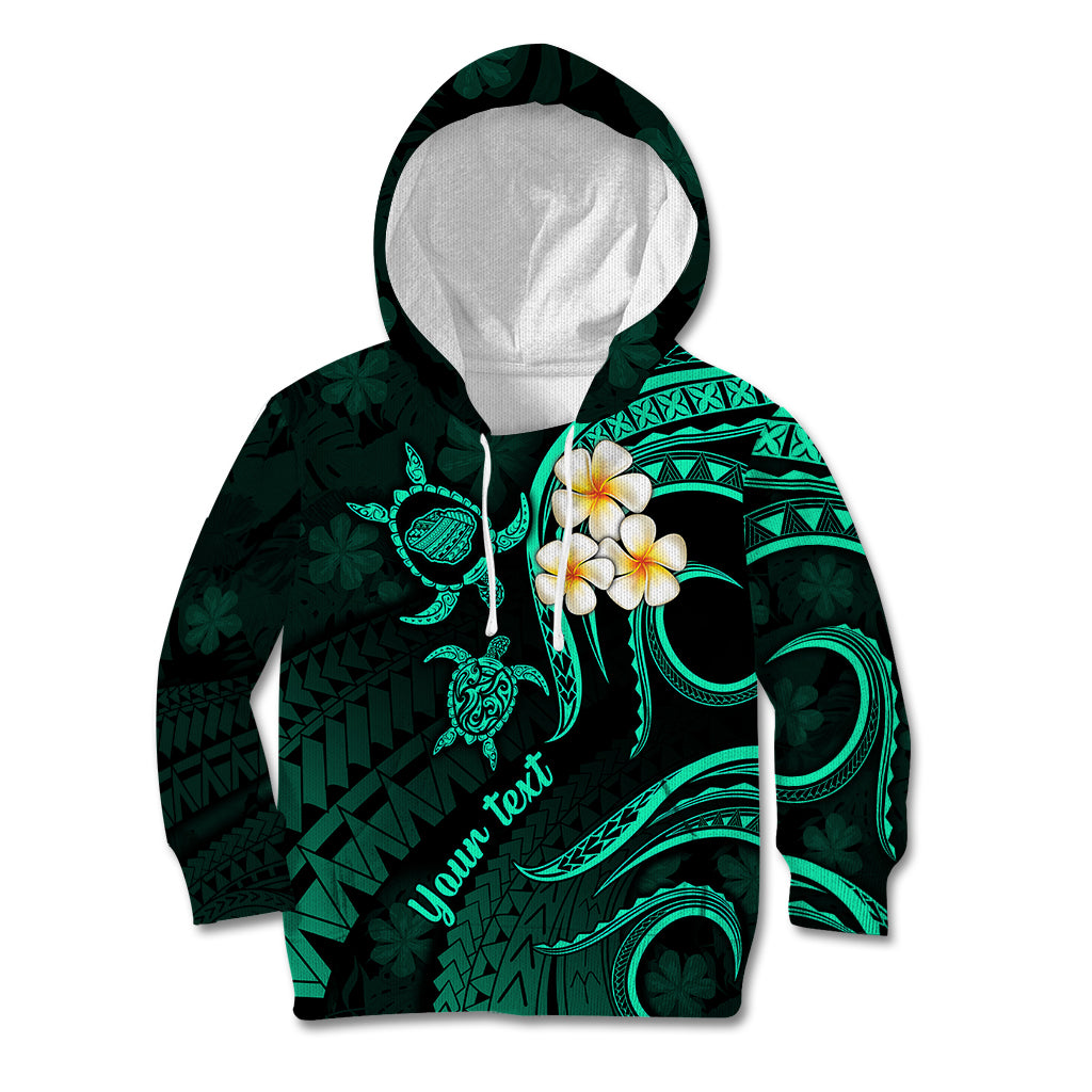 personalised-kauai-hawaii-kid-hoodie-polynesian-tattoo-and-pacific-plumeria-turquoise-vibe
