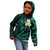Personalised Kauai Hawaii Kid Hoodie Polynesian Tattoo and Pacific Plumeria Turquoise Vibe - Wonder Print Shop