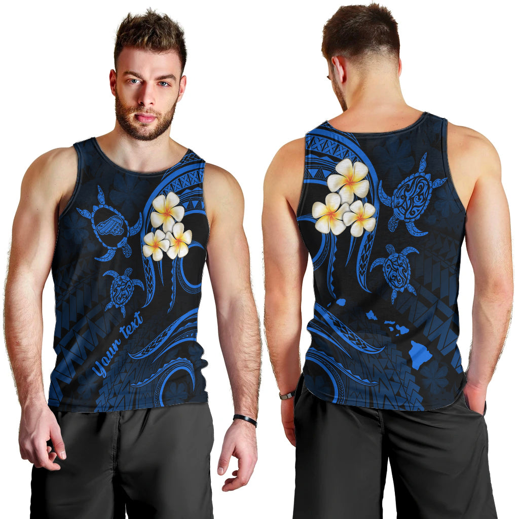 personalised-kahoolawe-hawaii-men-tank-top-polynesian-tattoo-and-pacific-plumeria-blue-vibe
