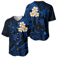 Hawaii Baseball Jersey Maui Islands Pacific Plumeria Blue Vibe LT9 - Wonder Print Shop