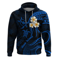 Hawaii Hoodie Maui Islands Pacific Plumeria Blue Vibe - Wonder Print Shop