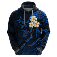 Hawaii Hoodie Maui Islands Pacific Plumeria Blue Vibe - Wonder Print Shop