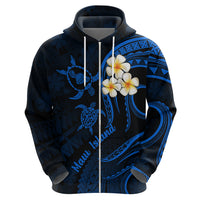 Hawaii Hoodie Maui Islands Pacific Plumeria Blue Vibe - Wonder Print Shop