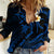 Hawaii Women Casual Shirt Maui Islands Pacific Plumeria Blue Vibe - Wonder Print Shop