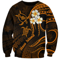 Hawaii Sweatshirt Maui Islands Pacific Plumeria Gold Vibe - Wonder Print Shop