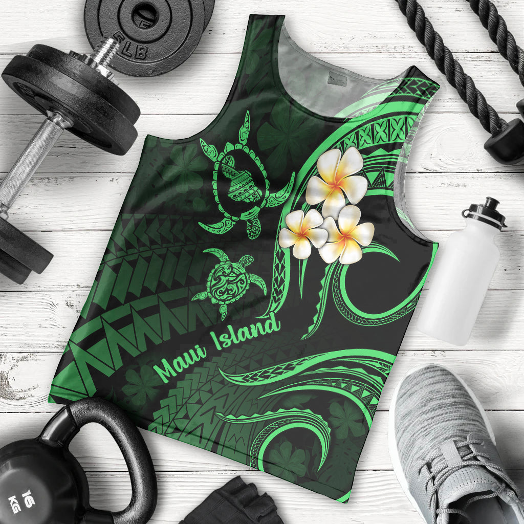 hawaii-men-tank-top-maui-islands-pacific-plumeria-green-vibe