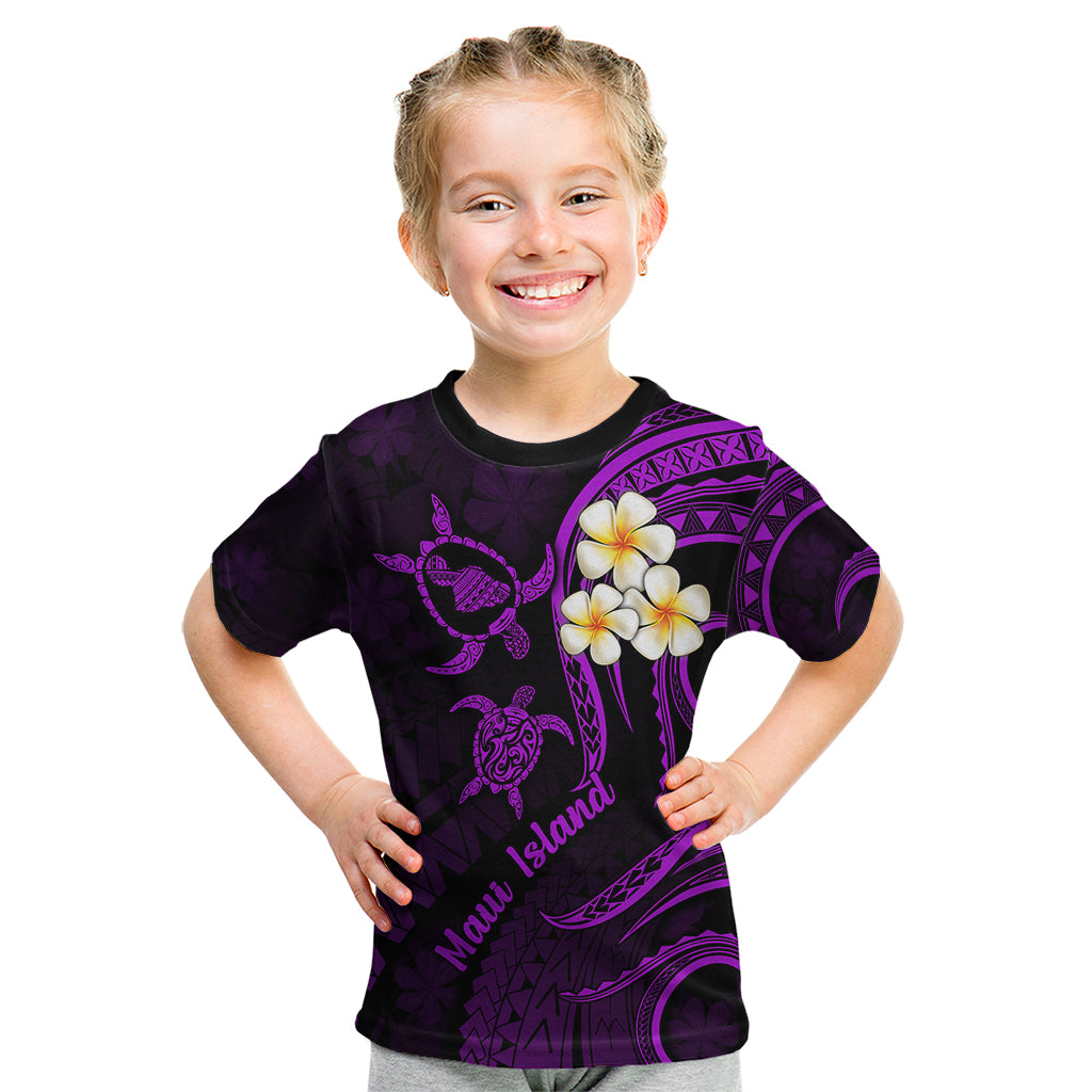 Hawaii Kid T Shirt Maui Islands Pacific Plumeria Purple Vibe - Wonder Print Shop