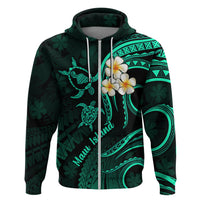 Hawaii Hoodie Maui Islands Pacific Plumeria Turquoise Vibe - Wonder Print Shop