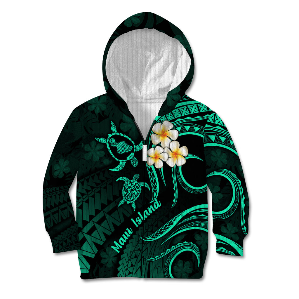 Hawaii Kid Hoodie Maui Islands Pacific Plumeria Turquoise Vibe - Wonder Print Shop