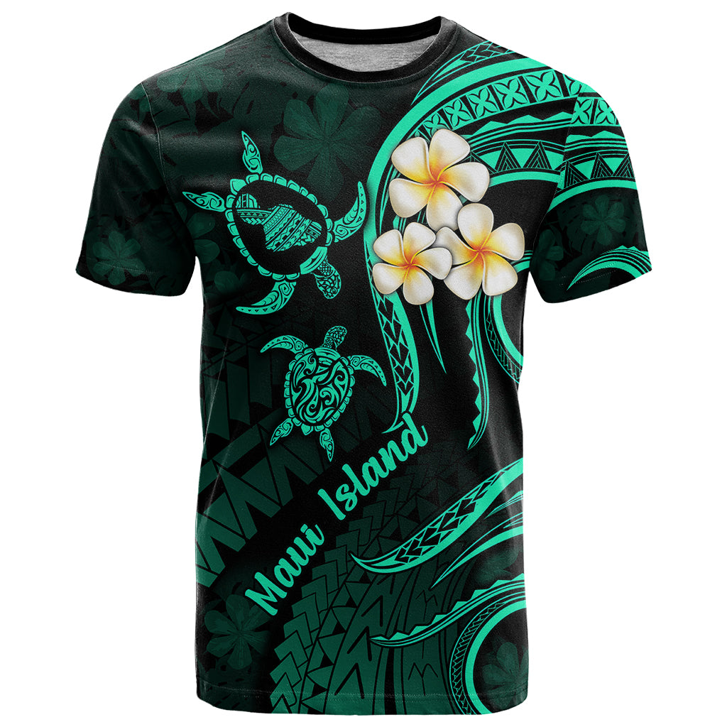 Hawaii T Shirt Maui Islands Pacific Plumeria Turquoise Vibe - Wonder Print Shop