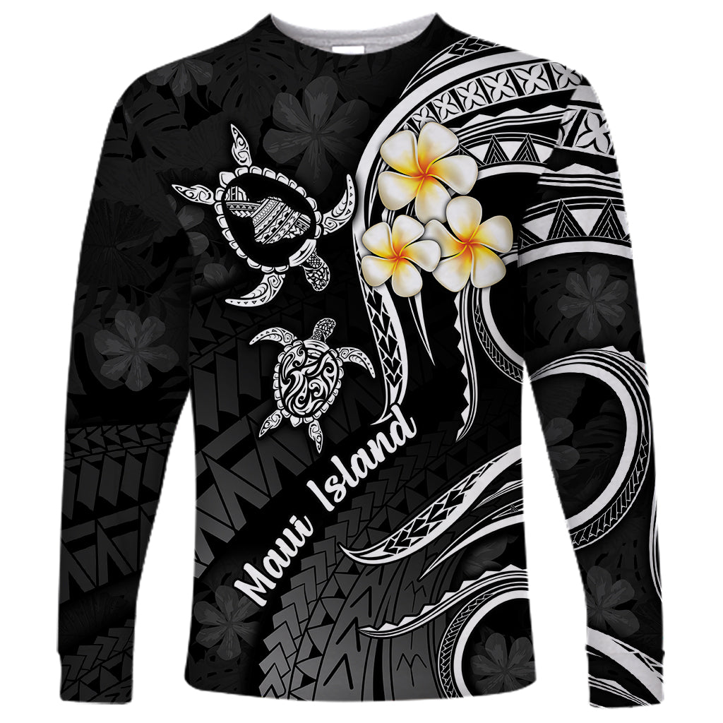 Hawaii Long Sleeve Shirt Maui Islands Pacific Plumeria White Vibe - Wonder Print Shop