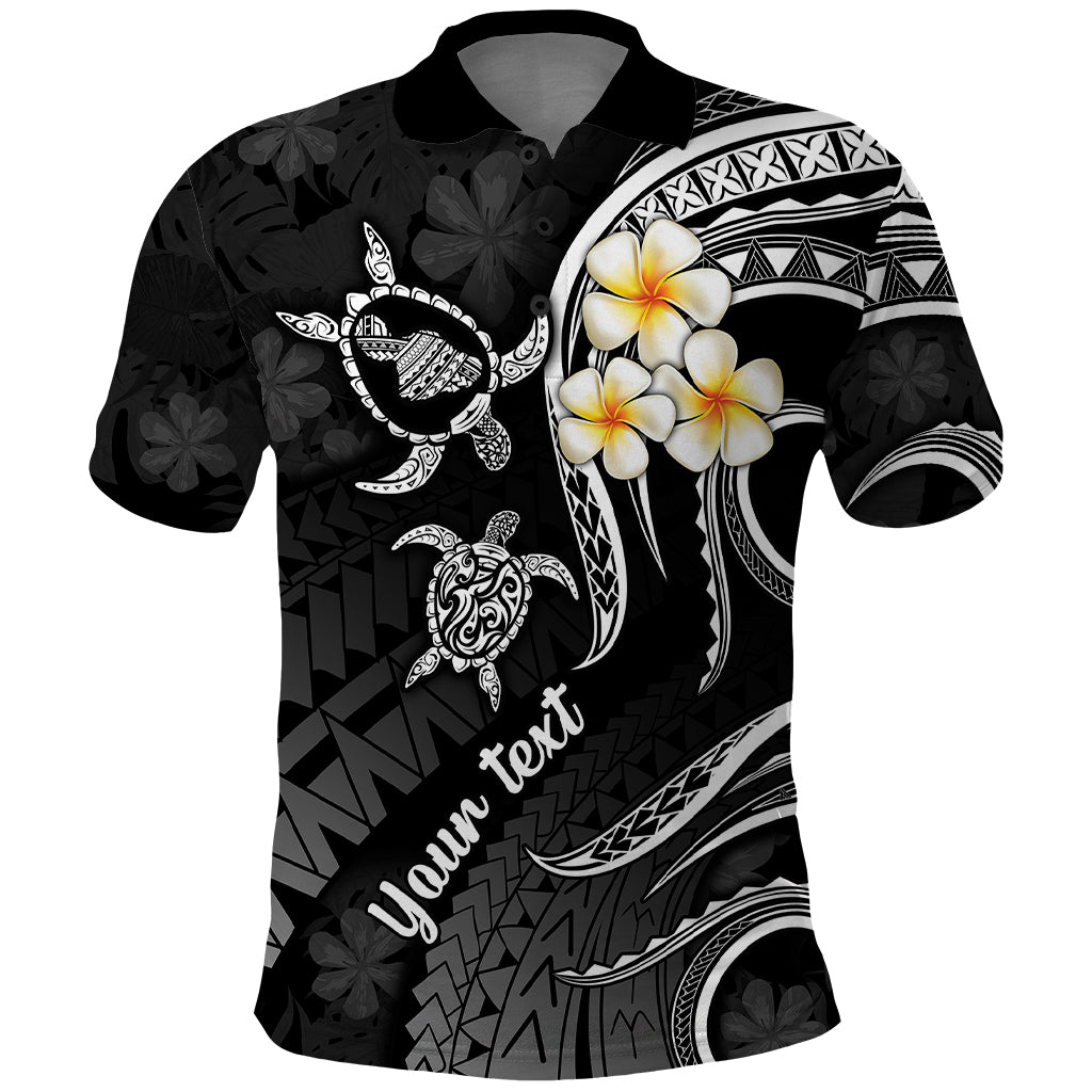 Personalised Maui Hawaii Polo Shirt Polynesian Tattoo and Pacific Plumeria White Vibe - Wonder Print Shop