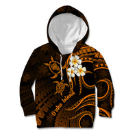 Hawaii Kid Hoodie Oahu Islands Pacific Plumeria Gold Vibe - Wonder Print Shop
