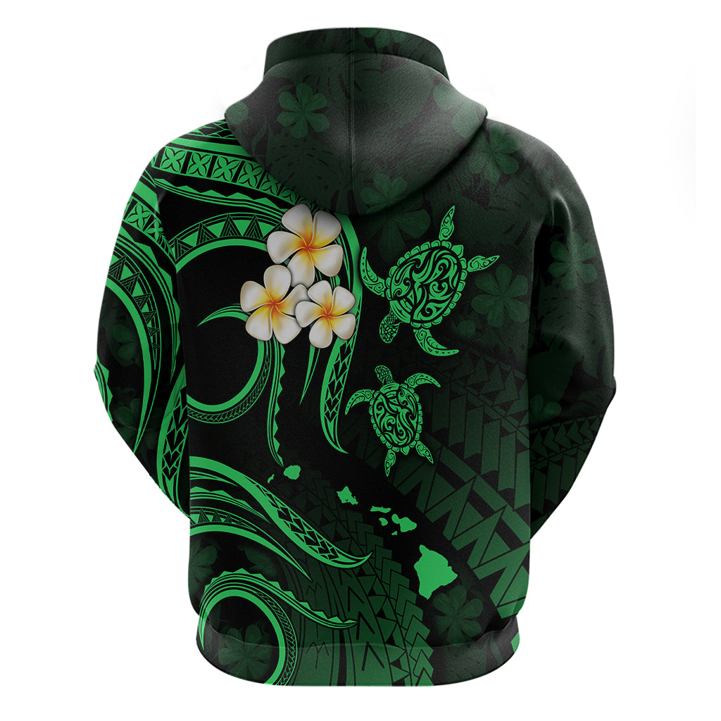 Hawaii Hoodie Oahu Islands Pacific Plumeria Green Vibe - Wonder Print Shop