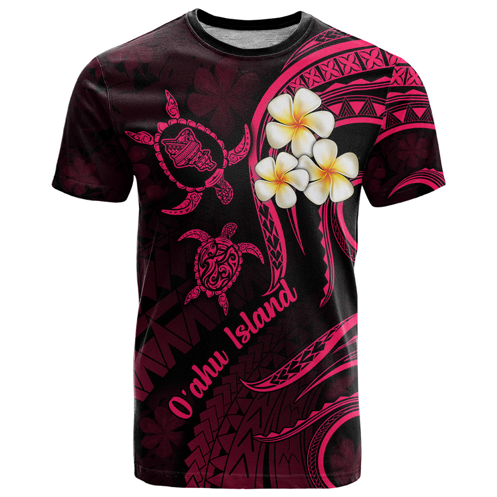 Hawaii T Shirt Oahu Islands Pacific Plumeria Pink Vibe - Wonder Print Shop