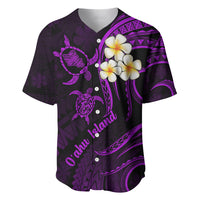 Hawaii Baseball Jersey Oahu Islands Pacific Plumeria Purple Vibe LT9 - Wonder Print Shop