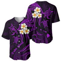 Hawaii Baseball Jersey Oahu Islands Pacific Plumeria Purple Vibe LT9 - Wonder Print Shop