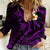 Hawaii Women Casual Shirt Oahu Islands Pacific Plumeria Purple Vibe - Wonder Print Shop