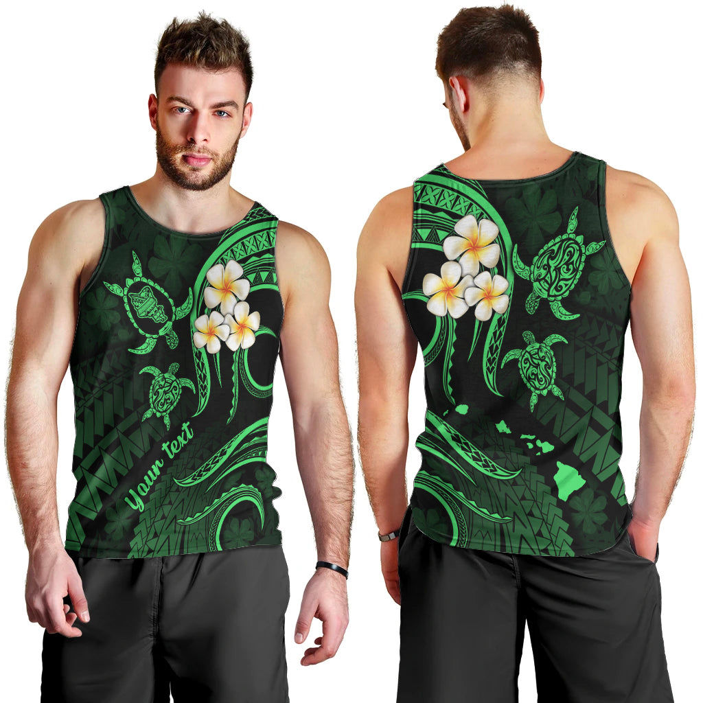 personalised-oahu-hawaii-men-tank-top-polynesian-tattoo-and-pacific-plumeria-green-vibe
