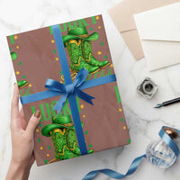 Lucky Cowgirl Club Wrapping Paper Roll Western Irish Cowboy St Patrick Day