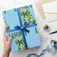 Lucky Cowgirl Wrapping Paper Roll Western Irish Cowboy St Patrick Day