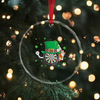 Lucky Darts Board With Irish Flag Crystal Glass Ornament St Patricks Day Gift