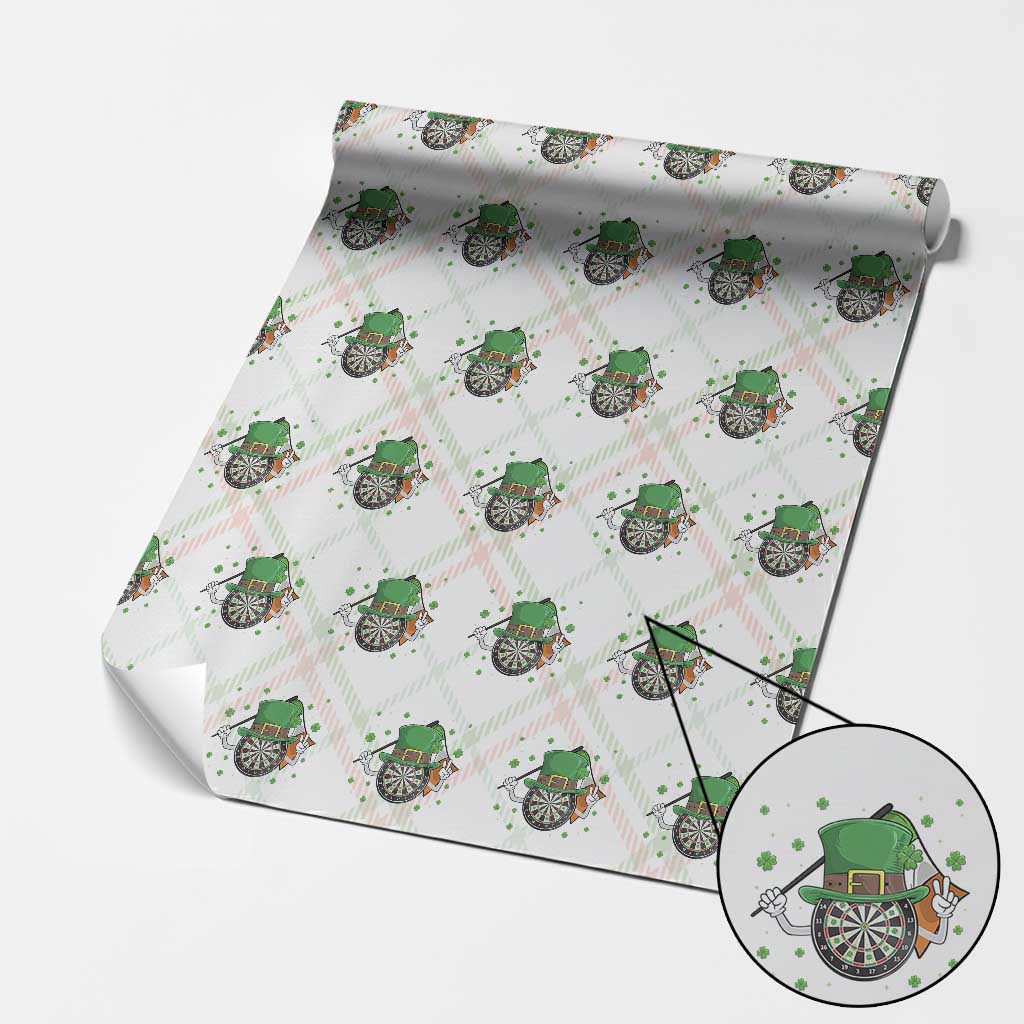 Lucky Darts Board With Irish Flag Wrapping Paper Roll St Patricks Day Gift