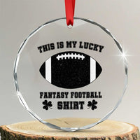 Lucky Fantasy Football Crystal Glass Ornament Vintage Commissioner Draft Party Commish FFL - Wonder Print Shop