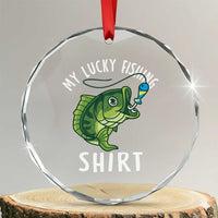 Lucky Fishing Crystal Glass Ornament Funny Fisherman Fish Lovers TS10